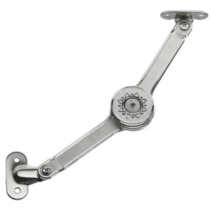 Supporto per anta Hettich Flexi, ferramenta per mobili con regolazione continua, color argento.