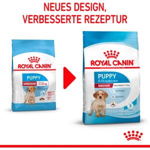 Royal Canin Medium Puppy cibo secco, confezione da 4kg per cuccioli di taglia media.