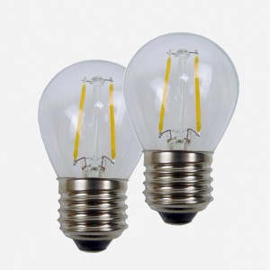 Confezione da 2 lampadine LED a filamento Easy-Connect E27, 2W, 200lm, vetro trasparente.