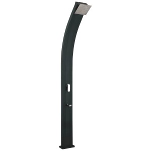 Doccia solare nera Steinbach Slim Line Deluxe con soffione e raccordi.
