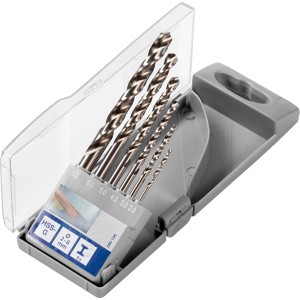 Set di punte da trapano LUX HSS-G Comfort, 6 pezzi in scatola grigia, punte da 2 a 8 mm.