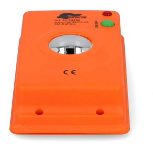 Dispositivo acustico Marderfix, arancione, per la difesa delle martore nel vano motore e nel carport.