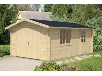 Alpholz Holzgarage Modell A-70 ISO Fichte Natur B 400 cm X T 598 cm