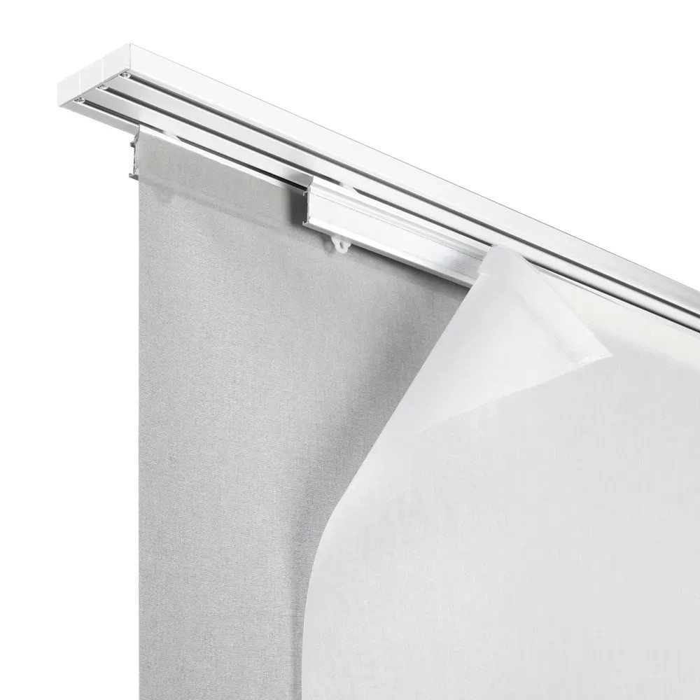 Binario Tende GARDINIA Slim Line 210 Cm - Per Montaggio A Soffitto, 2 Binari, Plastica Bianca - Foto 3