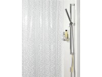 Spirella Vinyl Duschvorhang Galet Weiss 180 x 200 cm