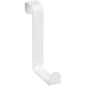 Wenko set di 4 ganci per porta, ganci appendiabiti in plastica bianca da appendere alla porta.