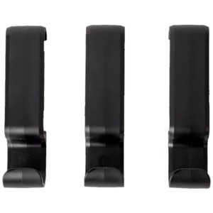 Tre ganci neri Traeger P.A.L. Pop-And-Lock per utensili da barbecue. Montaggio senza attrezzi sul grill.