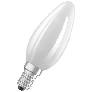 Osram LED-Lampe in Kerzenform, E14, matt, warmweiß. Ideal für dekorative Beleuchtung.
