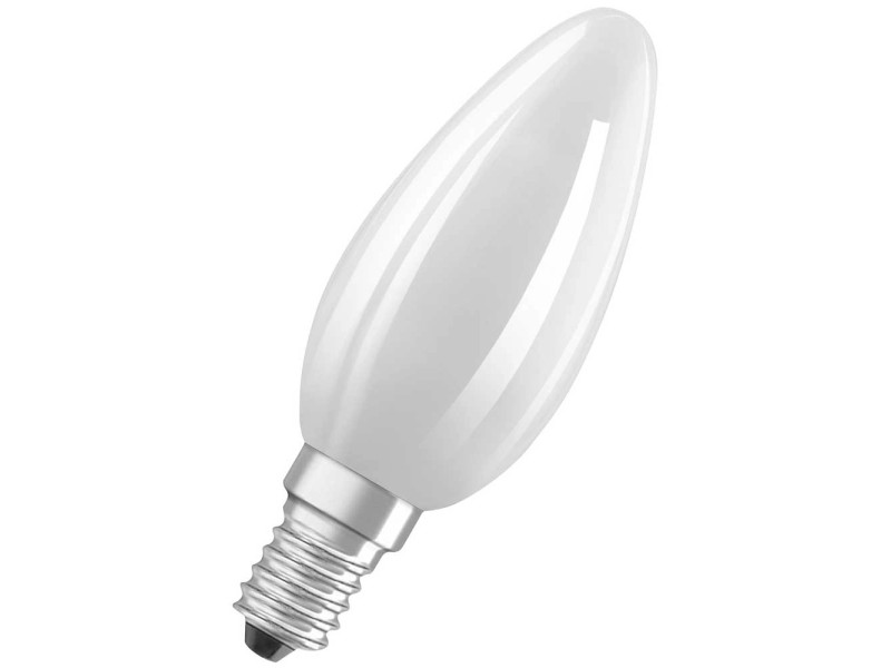 Osram Ampoule LED forme bougie filament mat E14 Blanc chaud