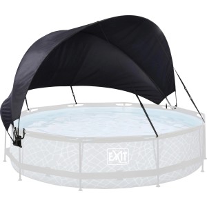 EXIT Pare-soleil de piscine ø 360 cm, couverture de piscine noire pour une protection solaire optimale.
