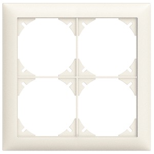 Cornice di copertura quadrata a incasso EdizioDue Feller in bianco per scatole di derivazione.