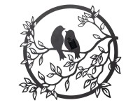 Star Trading LED-Solar-Dekoleuchte Love Birds Schwarz 0,4 W / 38 x 40 x 2,5 cm