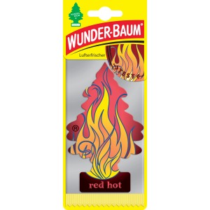 Wunderbaum Red Hot Lufterfrischer für Auto, Duft nach Zimt und Anis.