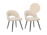 Esszimmerstuhl Onaga Bouclé Beige 2er-Set