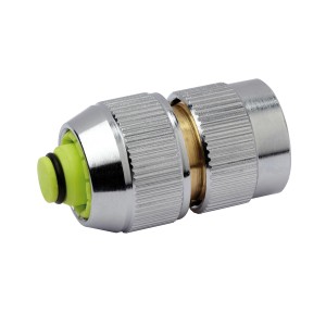 Gartec Aquajet raccord de tuyau 13/15 mm avec arrêt d'eau, laiton chromé.