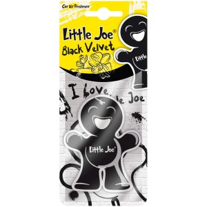 Lufterfrischer Little Joe Black Velvet für Auto, Duftmännchen in Schwarz.