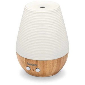 Diffuseur d'arômes Beurer LA 40 en porcelaine et bambou pour une ambiance parfumée agréable.