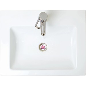 Lavabo con tappo a fiore di loto, metallo, 38 mm. Tappo di design per valvola eccentrica.