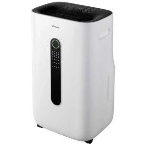 Déshumidificateur Trisa Dry Mate Pro, blanc, avec écran tactile et roulettes.