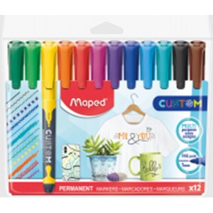 Maped Permanent Marker Custom mehrfarbig 12 Stk.
