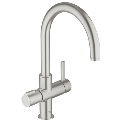 Grohe Mitigeur monolevier pour évier Red Duo Supersteel