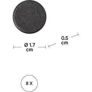 I Am Creative Magnet, schwarz, rund, 17 mm Durchmesser, 5 mm dick. Für Whiteboard, Kühlschrank, Bastelzubehör.