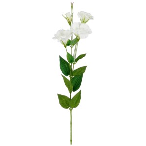 Fiore artificiale Lisianthus bianco (86 cm) in poliestere, decorazione dettagliata per interni.
