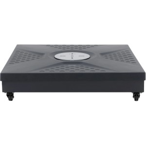 Support gris Doppler Active Easy Push en acier pour parasols déportés, 88x88cm, avec roulettes.