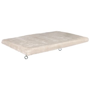 Lettino da finestra Trixie grigio chiaro, 51x36cm, con rivestimento in peluche per gatti.