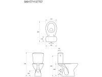 Baliv Stand-WC-Set President Keramik mit Sitz Weiss Baliv Stand-WC-Set President Keramik mit Sitz Weiss