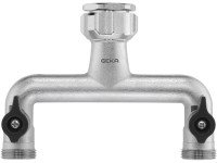 Geka® plus Zweiwegeventil vertikal Messing verchromt IG G3/4