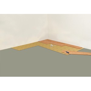 Verlegung der Selitflex Thermo Trittschalldämmung (10mm) unter Laminat für bis zu 4°C wärmeren Boden.
