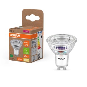 Lampadina LED Osram GU10, 3.3W, forma a riflettore, luce bianca calda. A risparmio energetico e di lunga durata.