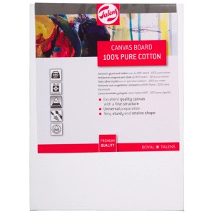 Talens Malplatte 18x24cm, 280g/m², Baumwolle auf MDF, ideal für Öl- und Acrylmalerei.