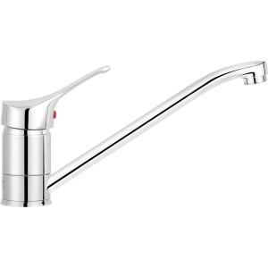 Mitigeur de cuisine baliv KI-5170 chromé, robinet à levier unique avec bec pivotant.