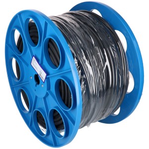 Câble GDV noir H07RN-F3G1,5 au mètre sur bobine bleue.