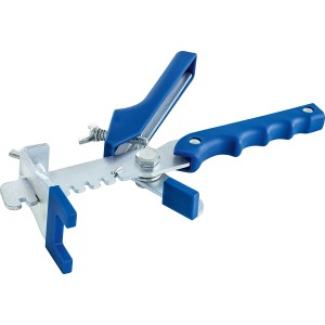 Pinza per sistema di livellamento piastrelle LUX Classic 320 mm in acciaio al carbonio con manico in plastica blu.