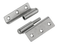 Möbelband gekröpft links Stahl vernickelt 50 x 40 mm / 2 Stk.