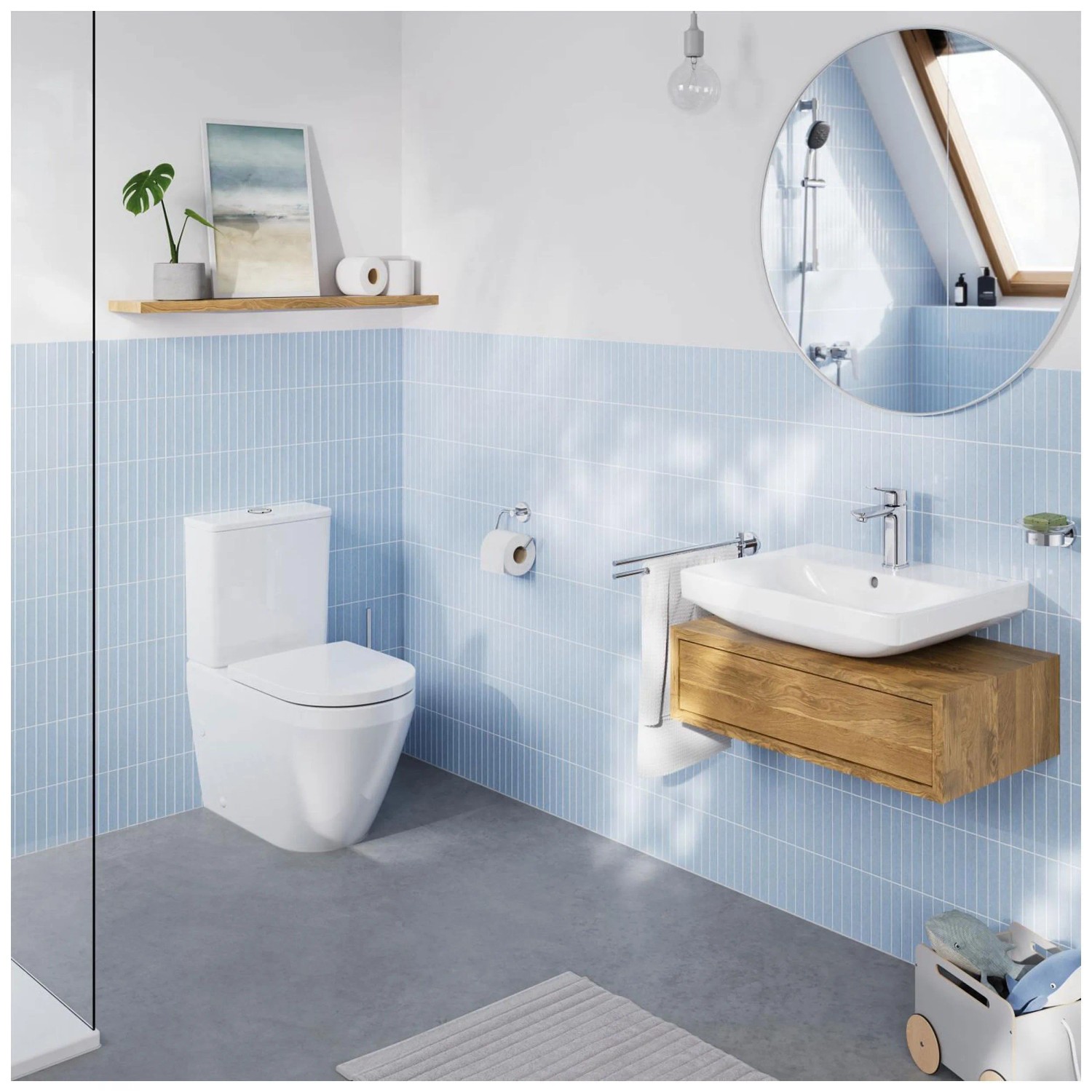 Grohe Stand-WC Euro Keramik spülrandlos back to wall Weiss