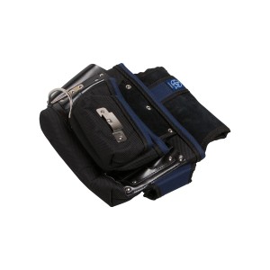Borsa porta chiodi LUX con 3 scomparti per cintura da lavoro, design robusto.