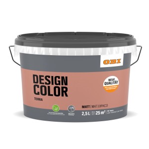 Barattolo di OBI Design Color Terracotta, 2,5 l, pittura murale colorata opaca per interni.