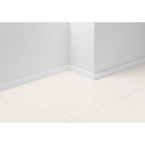 Plinthe blanche Parador SL 3 Uni, 40x16x2200 mm, pour une finition harmonieuse.