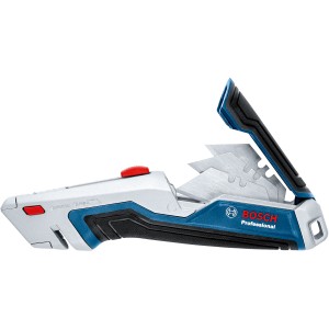 Cutter universel Bosch Professional avec magasin de lames et lame rétractable.