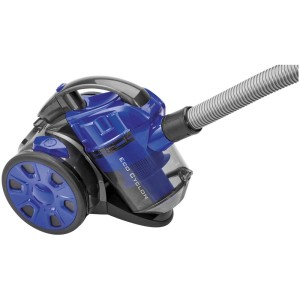 Aspirateur traîneau bleu Bomann BS 3000 avec tuyau et grandes roues.