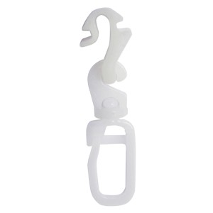 Gardinia Klick In-Out, set da 20, bianco, per binari e bastoni per tende con scanalatura da 6 mm.