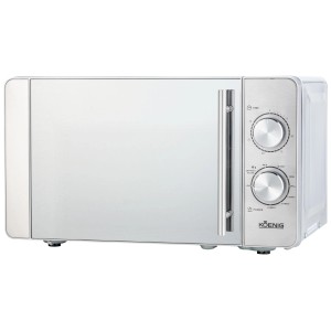 Microonde Koenig Classic con funzione grill, colore argento, capacità 20 litri.