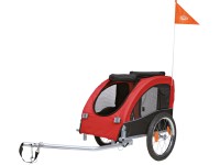 Trixie Fahrrad-Anhänger M: 63 cm x 68 cm x 75 (137) cm Schwarz-Rot