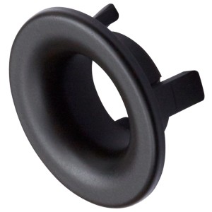 Pelipal Quantum 07 rosace de trop-plein, noire, Ø 3 cm pour meubles de salle de bain.