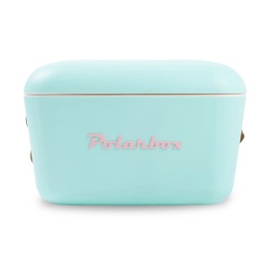 Cyanfarbene Polarbox Kühlbox Retro Cooler aus Polypropylen, 20 Liter.