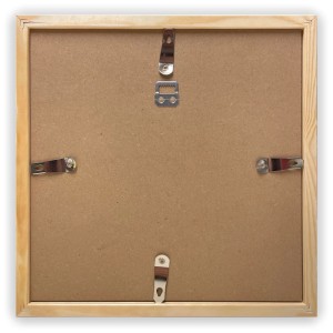 Retro di cornice Oecoline in legno naturale 30x30 cm con supporto.
